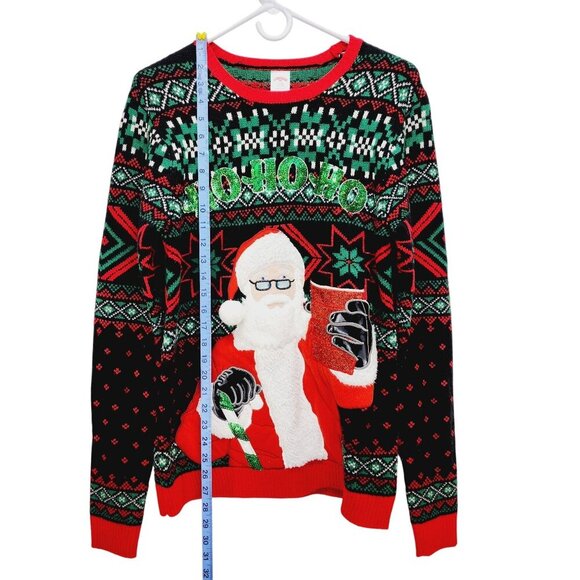 Holiday Time Santa "Ho Ho Ho" Christmas Sweater S/CH (35-37) - Picture 6 of 11